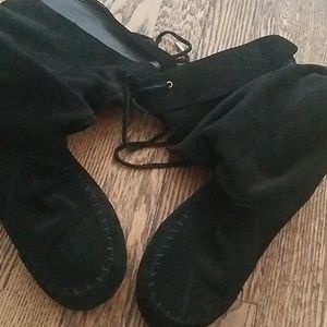 black suede boots size8